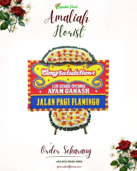 Sewa Papan Bunga Putih Doh